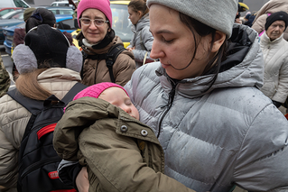 Ukrainian mother with child